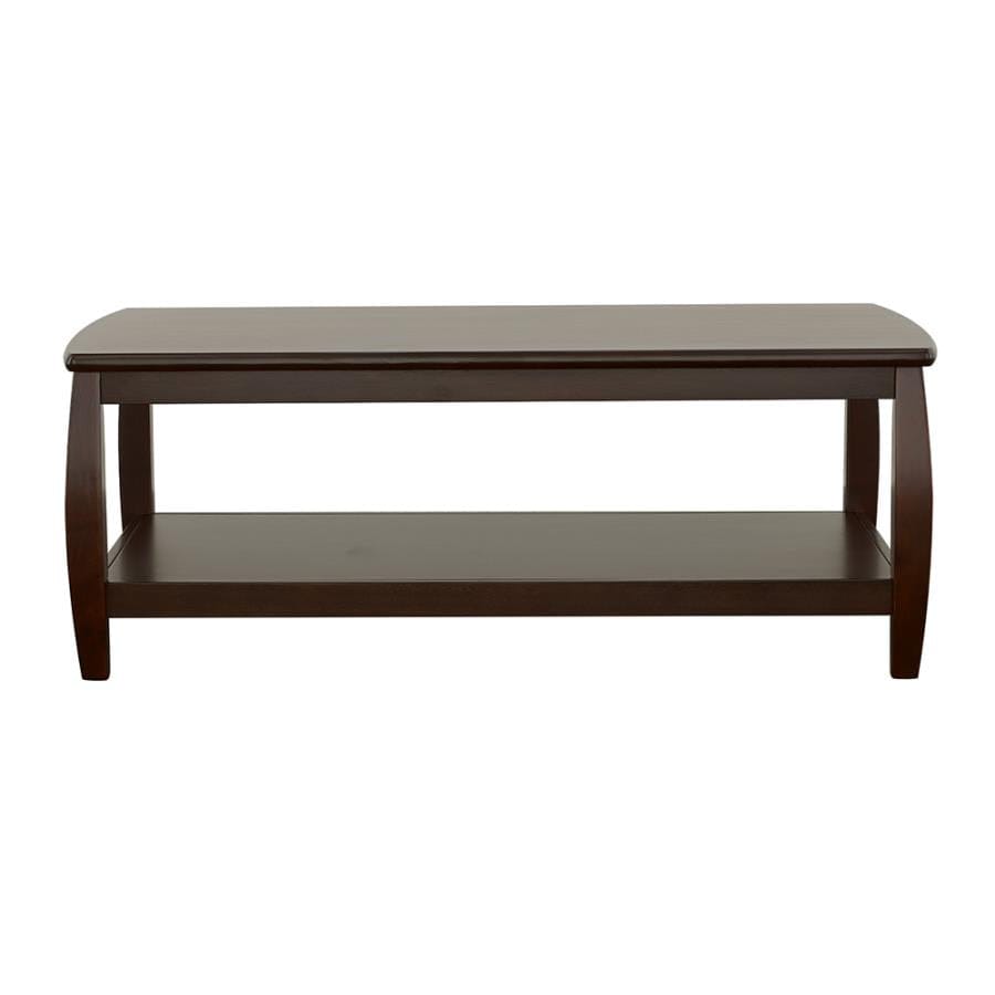 Dixon Rectangular Coffee Table with Lower Shelf Espresso