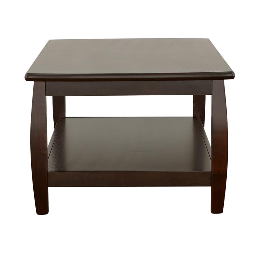 Dixon Rectangular Coffee Table with Lower Shelf Espresso