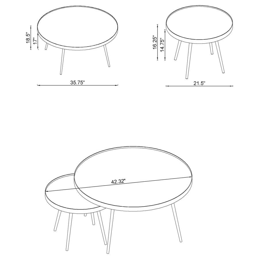 2 PC NESTING COFFEE TABLE