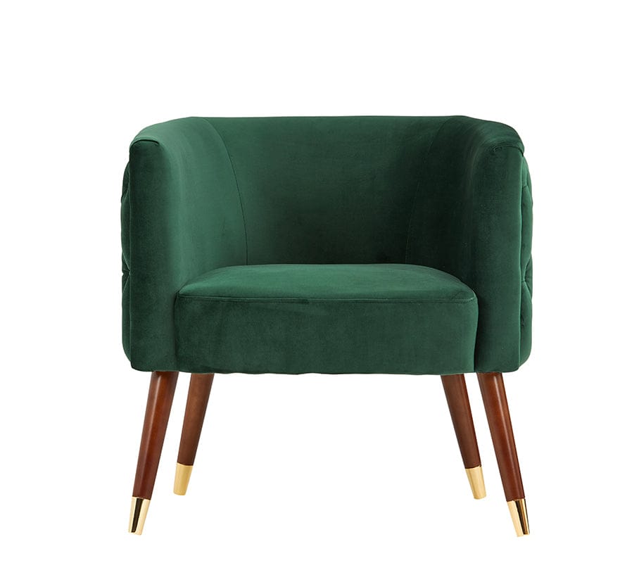 Modrest Bethel Modern Green Velvet Accent Chair