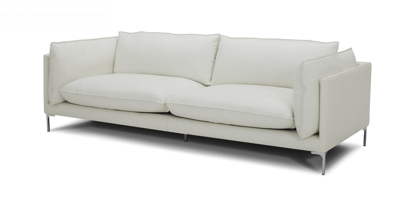 Divani Casa Harvest - Modern White Full Leather Sofa