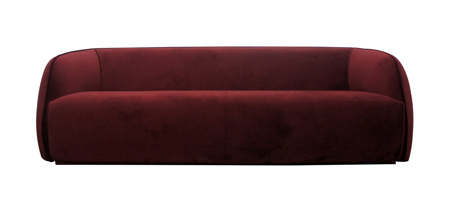 Divani Casa Spruce - Modern Red Velvet Sofa