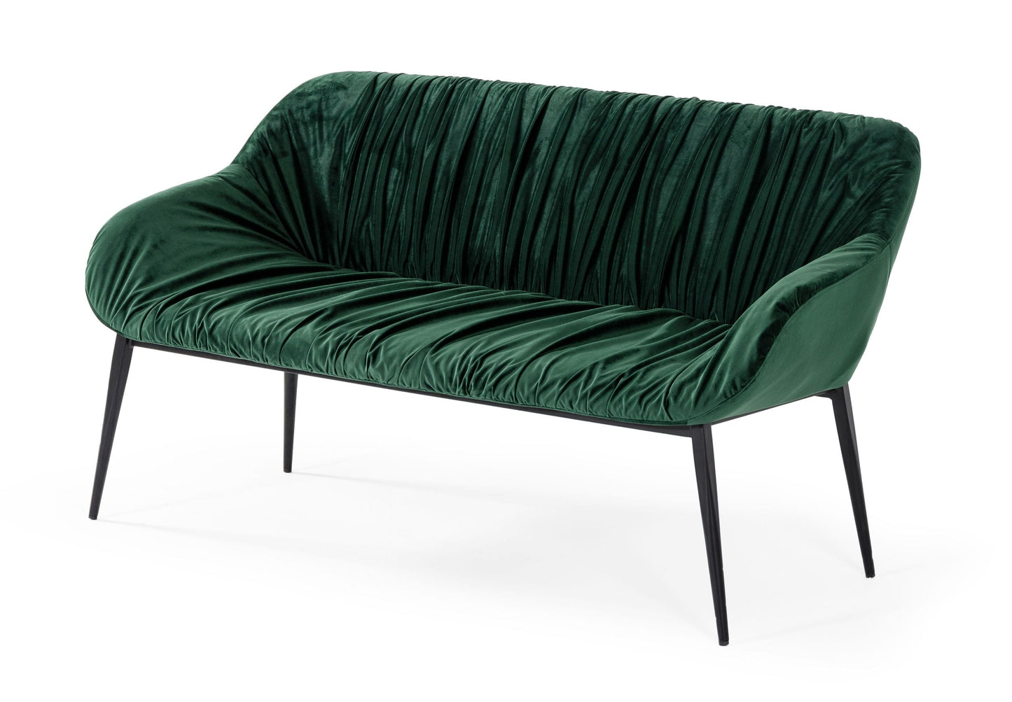 Modrest Katrina - Modern Green Fabric Bench