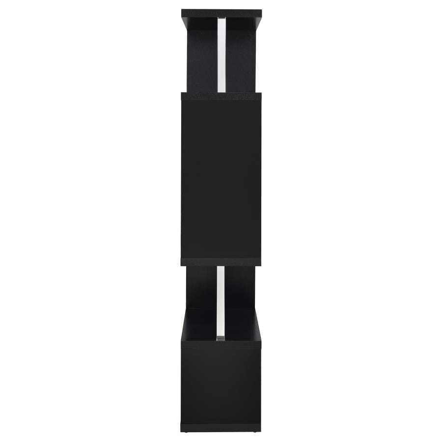 Hoover 5-tier Bookcase Black and Chrome