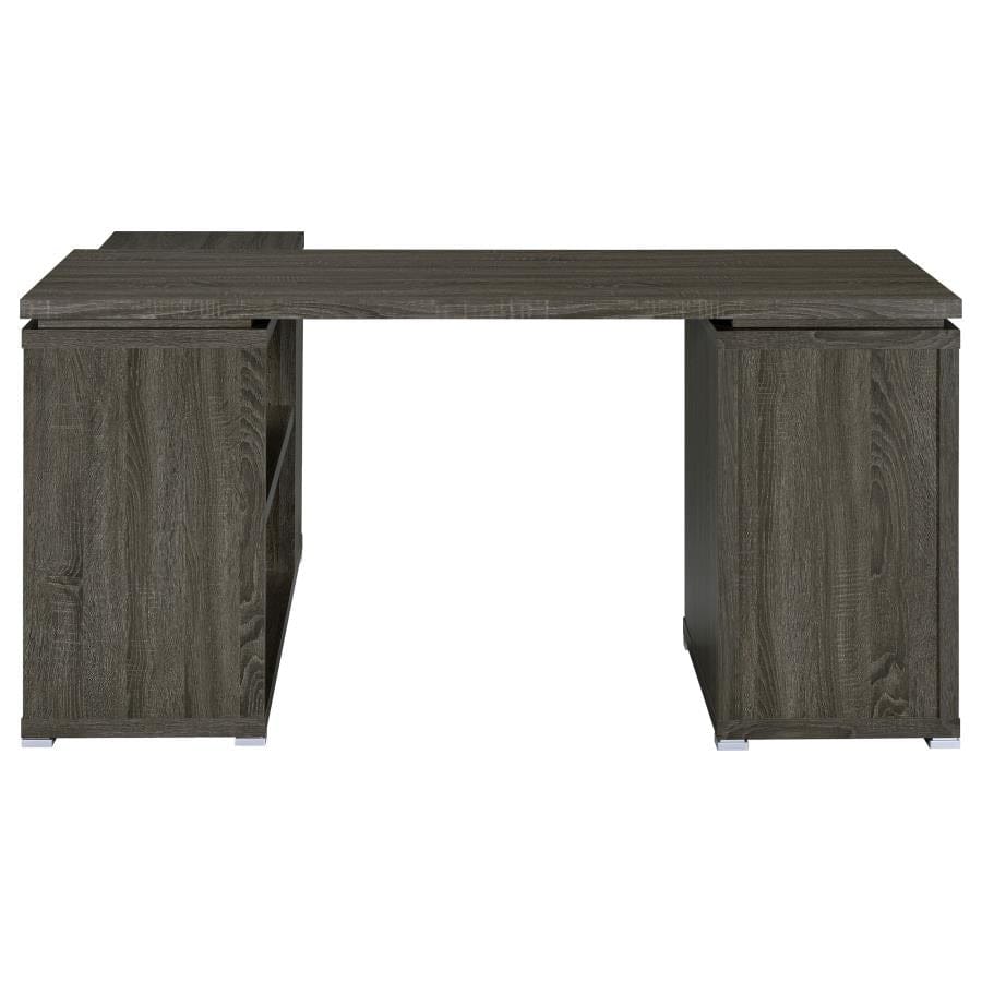 Yvette L-shape Office Desk Weathered Grey