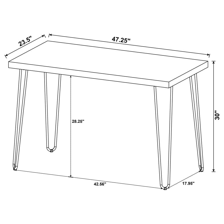 Ems Rectangular Writing Desk Salvaged Cabin