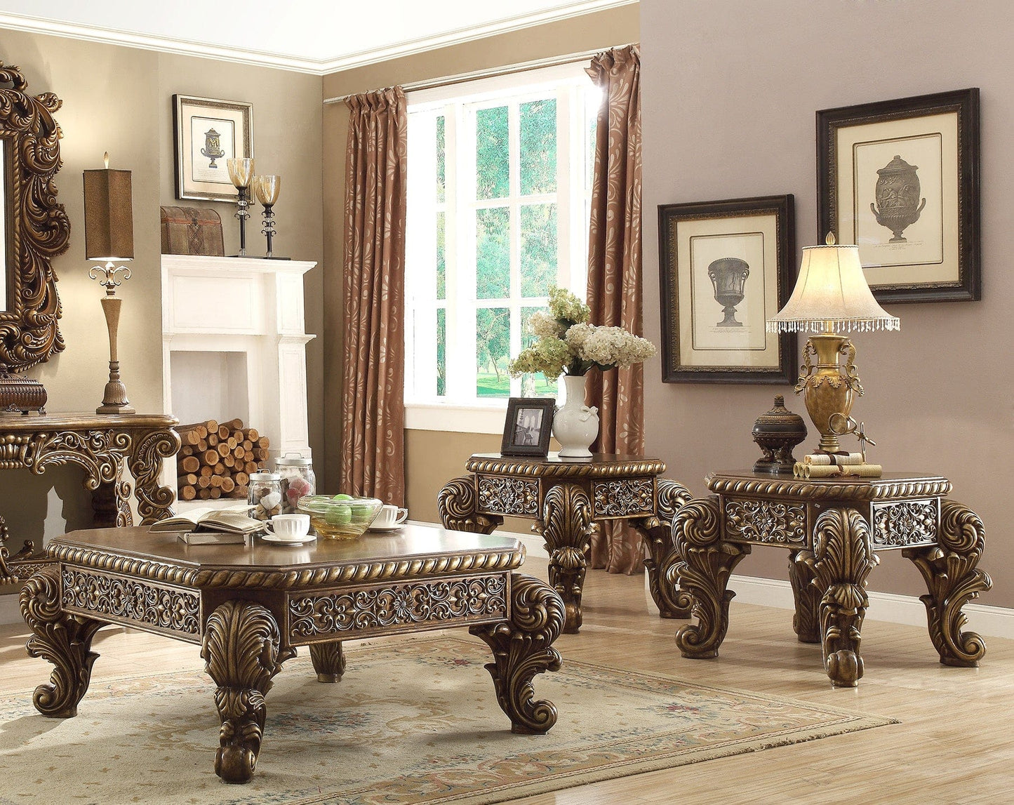 HD-8011 - 3PC COFFEE TABLE SET