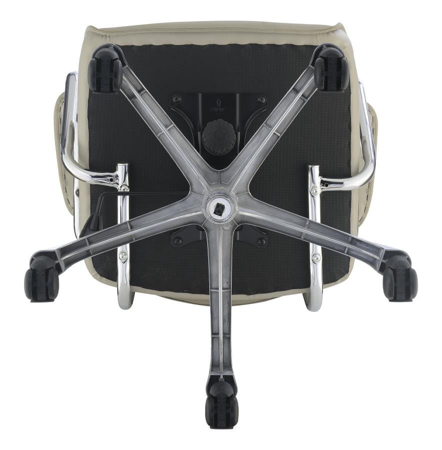 High Back Office Chair Taupe and Chrome