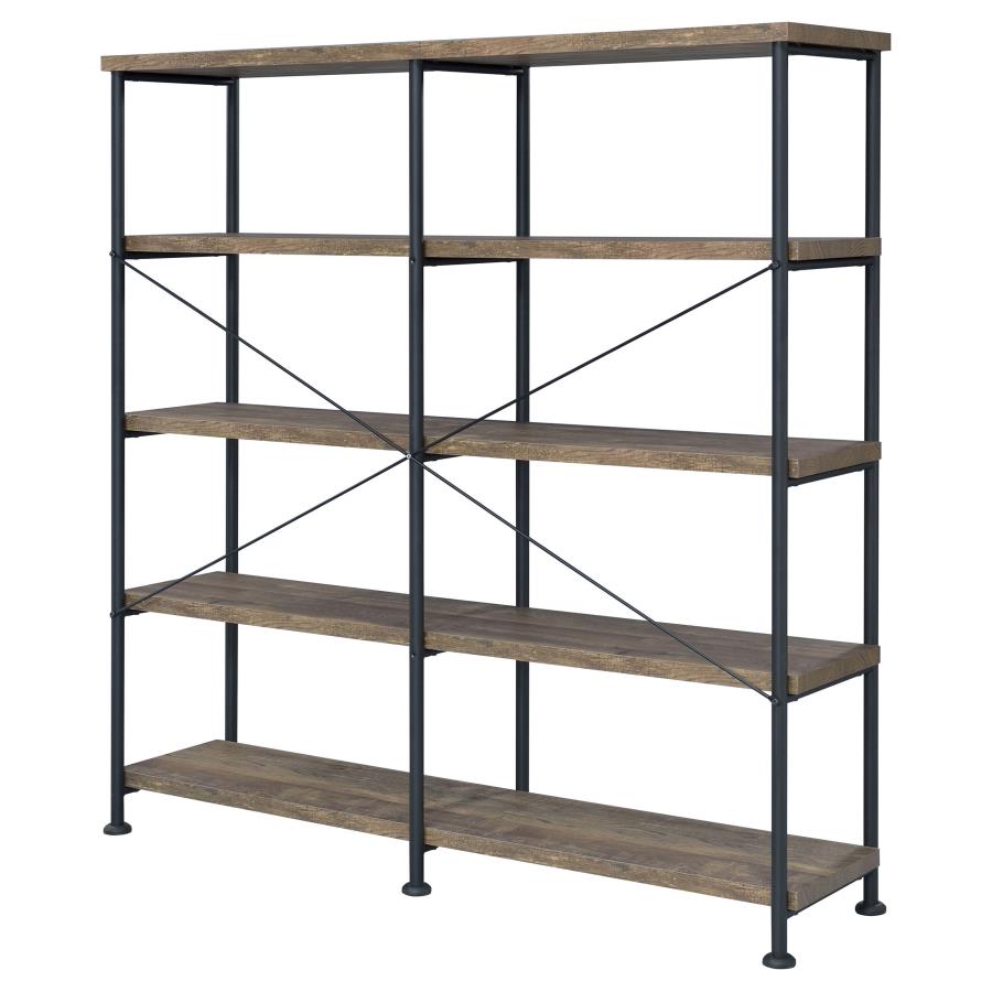 Analiese 4-shelf Open Bookcase Rustic Oak