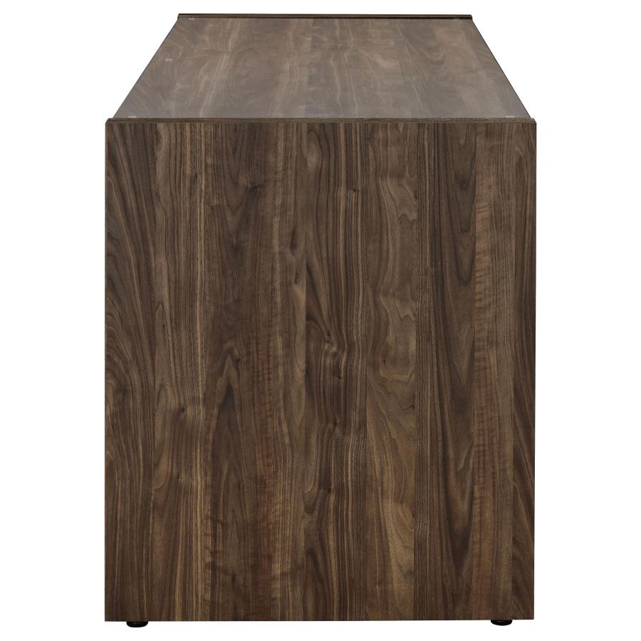 Luetta 59-inch Rectangular Writing Desk Aged Walnut