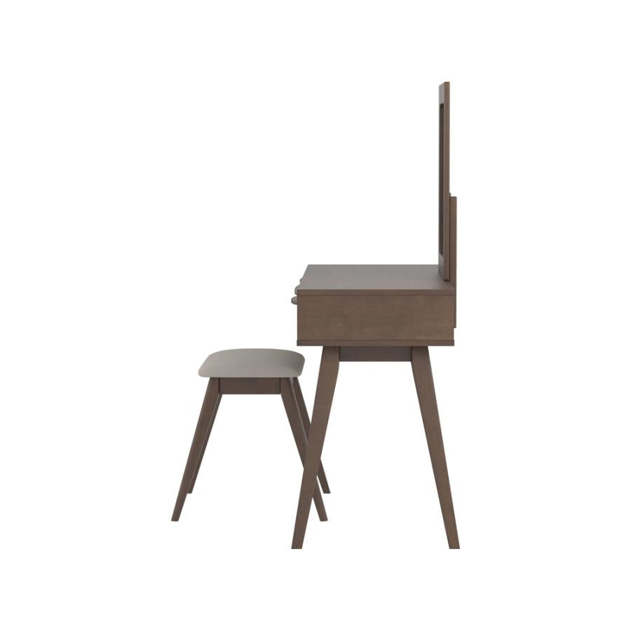 2-piece Vanity Set with 3-drawer Medium Brown