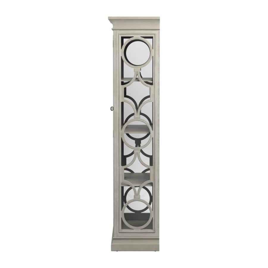 2-door Display Tall Cabinet Antique White