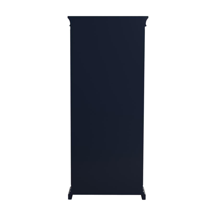 2-door Display Tall Cabinet Grey Blue