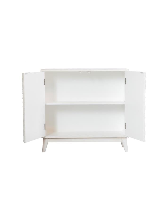 Gambon Rectangular 2-door Accent Cabinet White