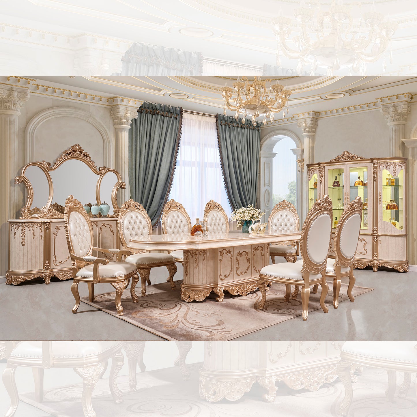 HD-9102 - 9PC DINING SET