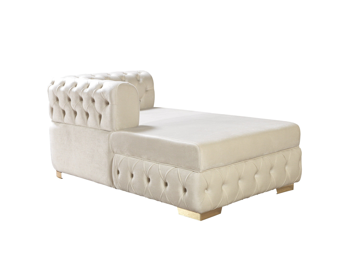 Matilda Ivory Velvet Double Chaise Sectional