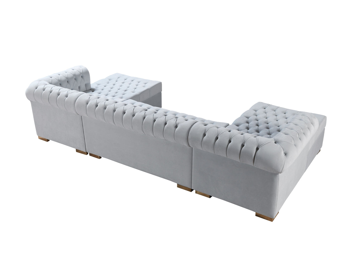 Lauren Pearl Velvet Double Chaise Sectional