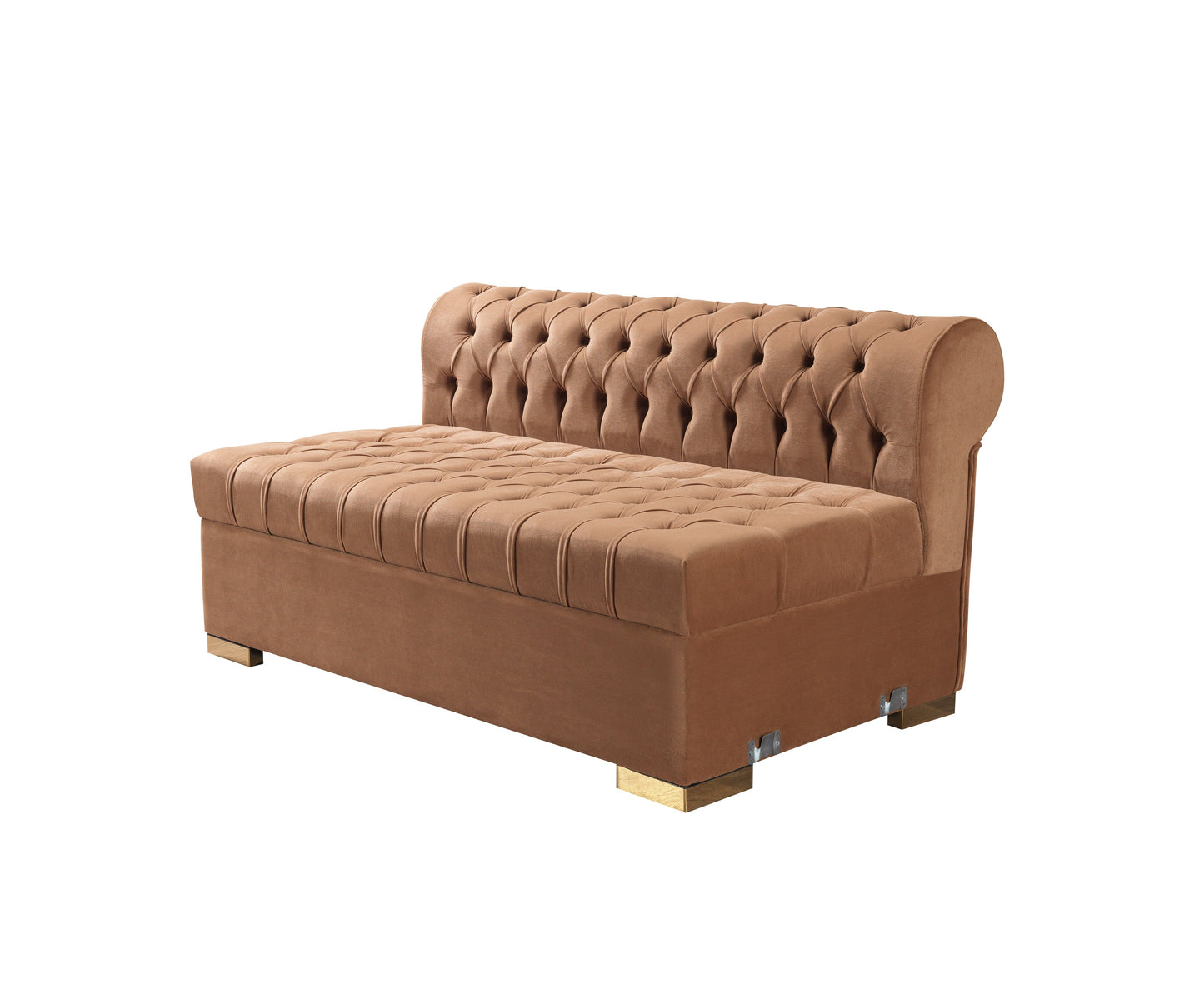 Lauren Mocha Velvet Double Chaise Sectional