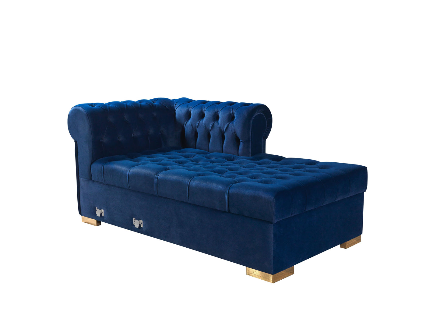 Lauren Navy Velvet Double Chaise Sectional