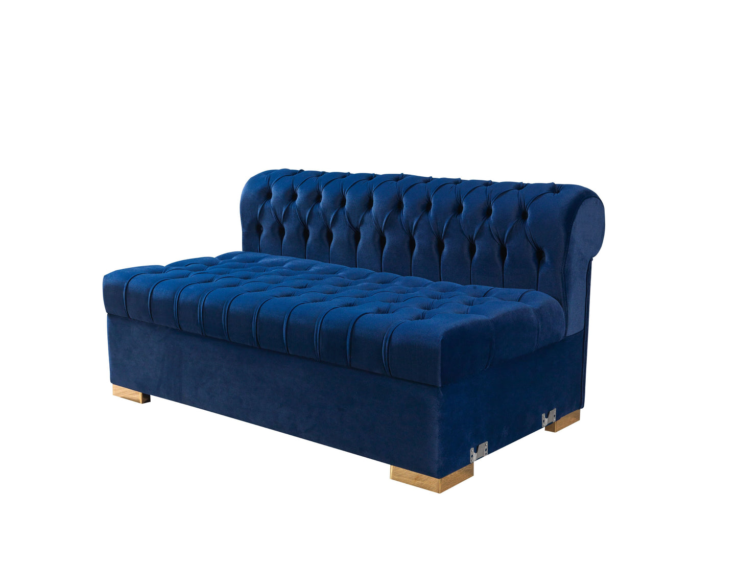 Lauren Navy Velvet Double Chaise Sectional