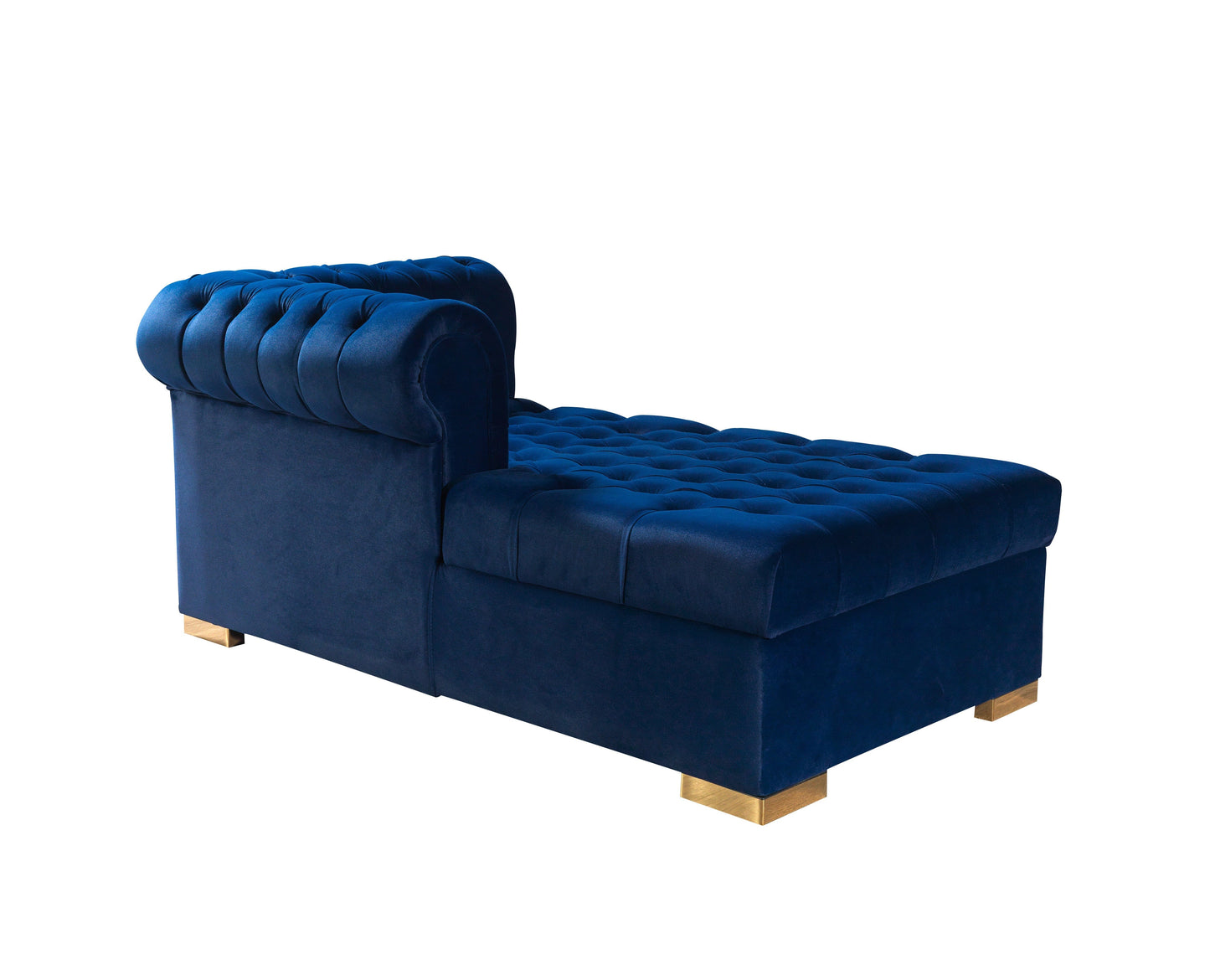 Lauren Navy Velvet Double Chaise Sectional