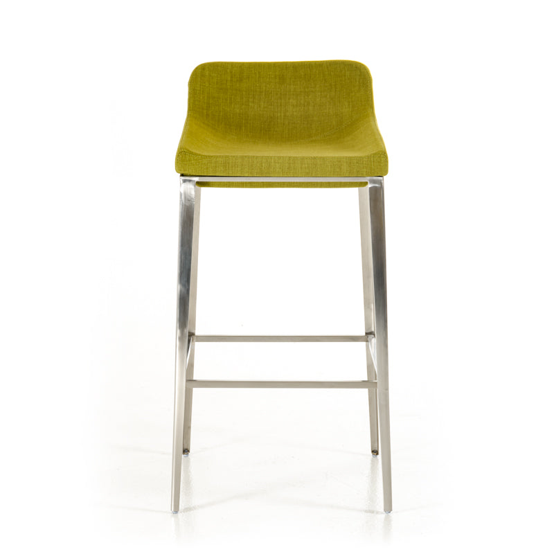 Modrest Adhil Mid-Century Green Fabric Bar Stool