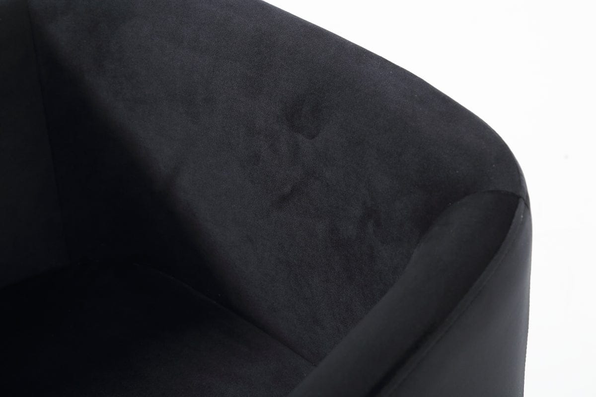 Modrest Yukon Modern Black Velvet & Gold Dining Chair