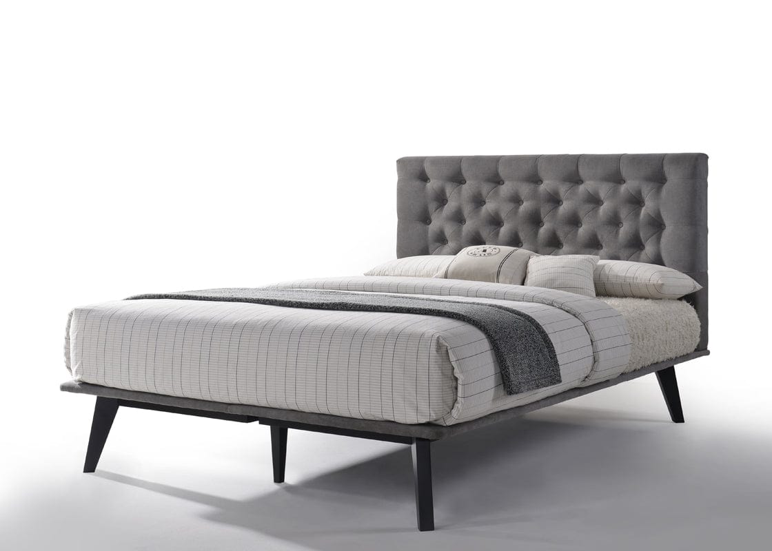 Modrest Gibson Modern Grey Fabric Bed