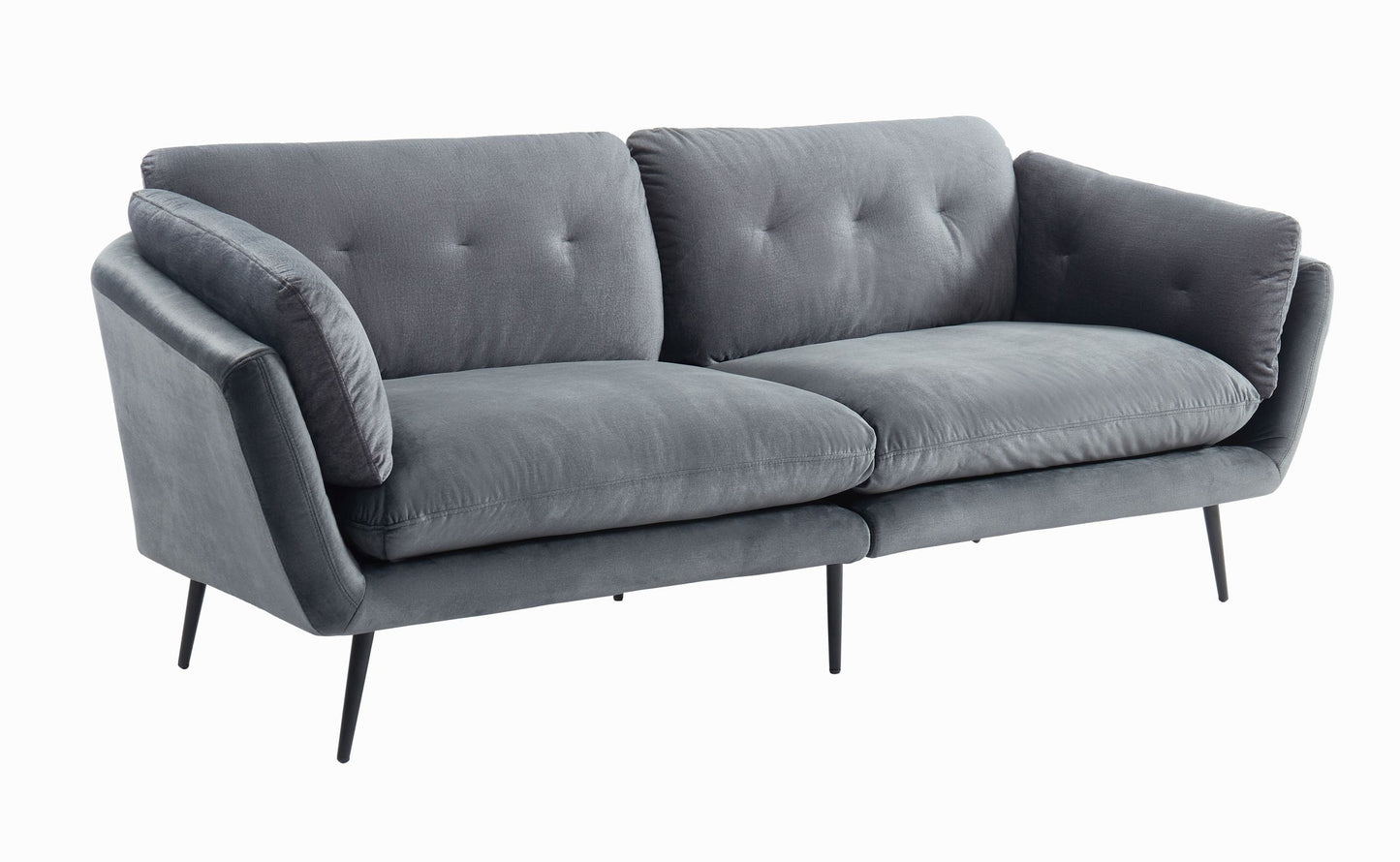 Divani Casa Cody - Modern Dark Grey Fabric Sofa