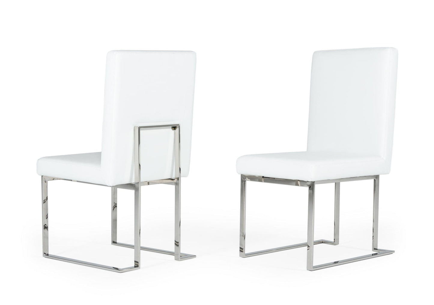Modrest Fowler - Modern White Leatherette Dining Chair Set of 2