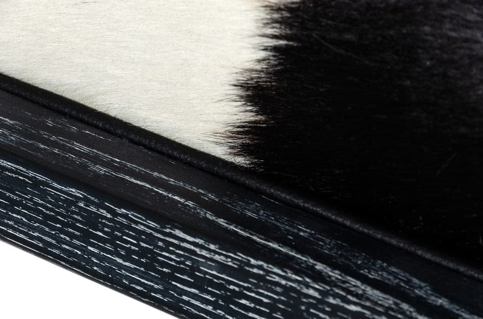 Modrest Hallam - Glam Black and White Cowhide Accent Chair