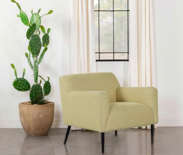 Sally Upholstered Track Arms Accent Chair Lemon