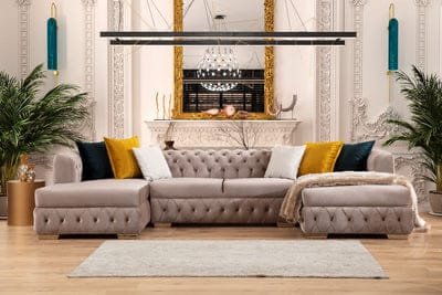 Matilda Velvet Double Chaise Sectional