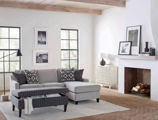Luanne Upholstered Cushion Back Sectional Gre