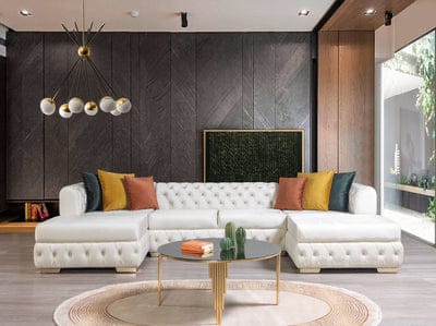 Matilda Velvet Double Chaise Sectional