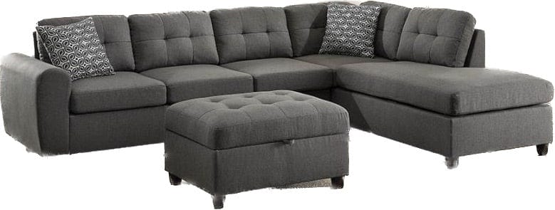 Stonenesse Tufted Sectional Grey