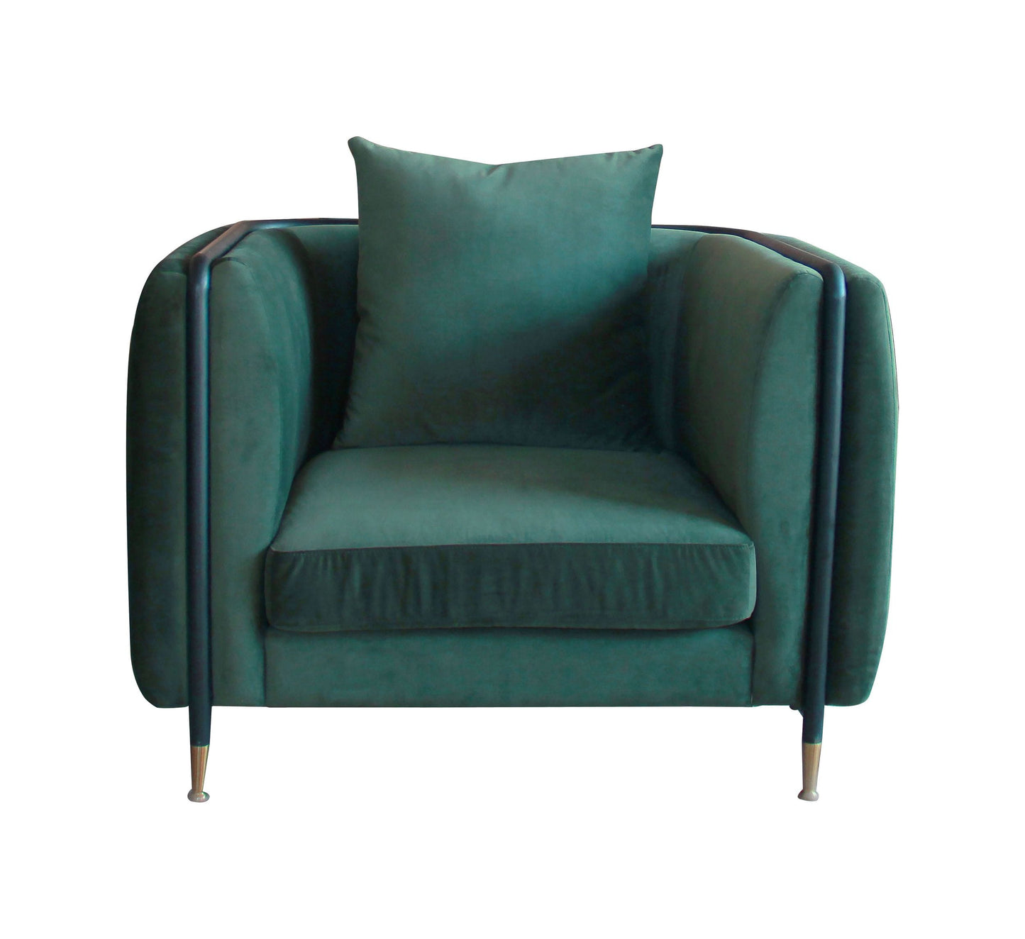 Divani Casa Oswego - Modern Dark Green Jade Accent Chair