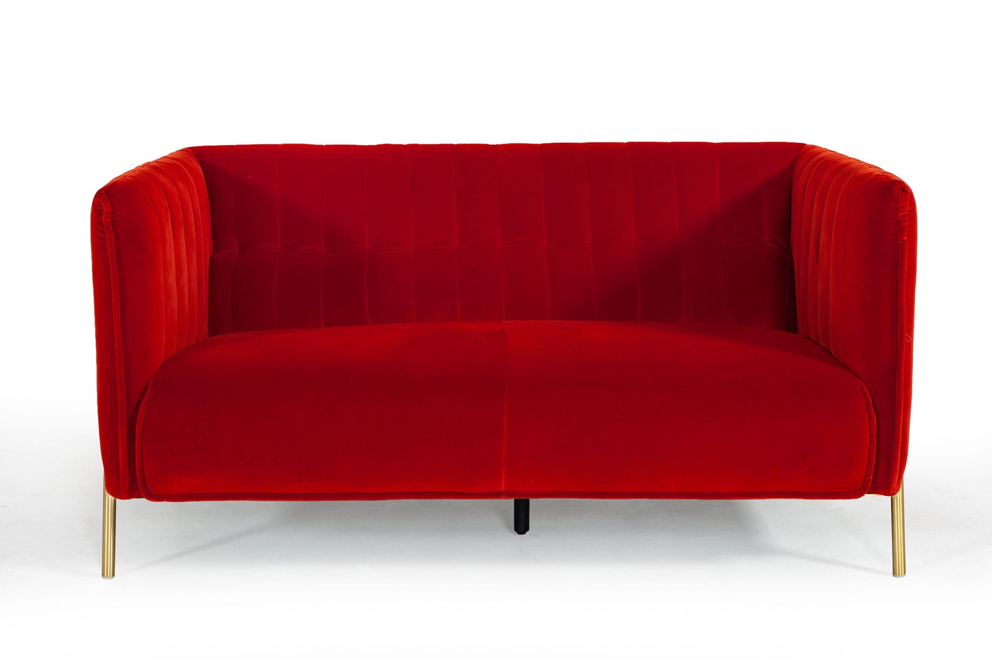 Divani Casa Karla - Modern Red & Orange Dual-tone Velvet Sofa