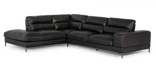 Divani Casa Kudos - Modern Dark Grey LAF Chaise Sectional Sofa