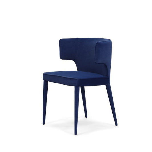 Modrest Lucero - Modern Blue Velvet Dining Armchair