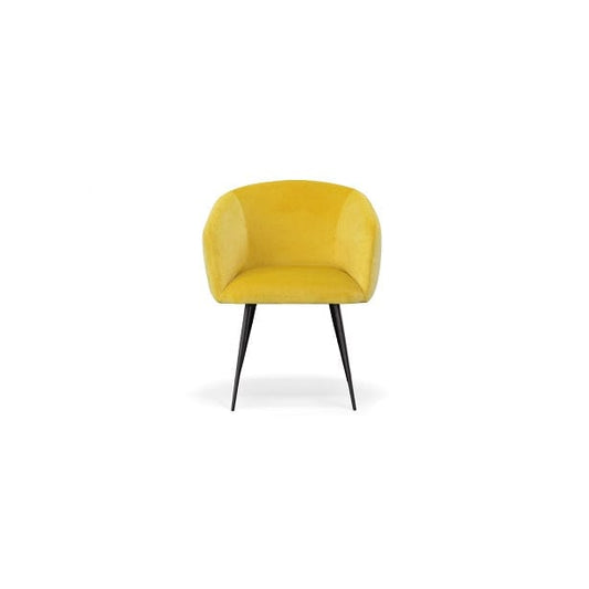 Modrest Luzerne - Modern Yellow Velvet Dining Chair