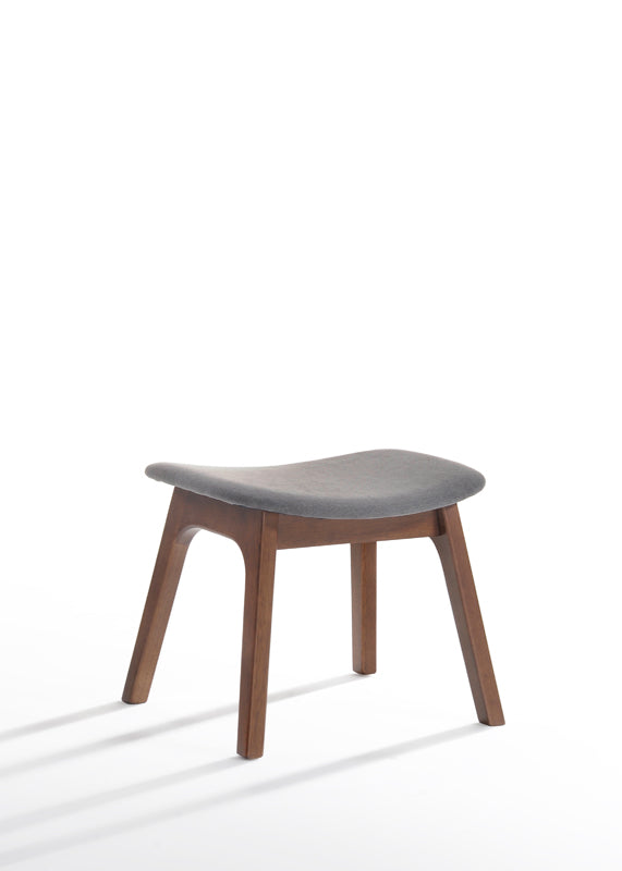 Modrest Whitney Modern Grey & Walnut Ottoman