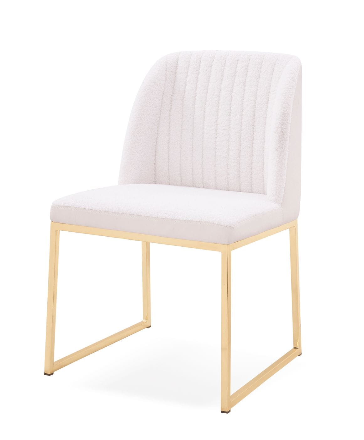 Modrest Muir - Modern White Sherpa Dining Chair (Set of 2)