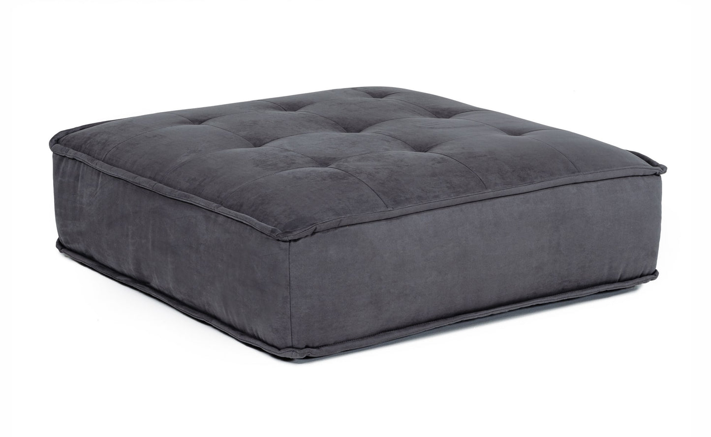 Divani Casa Nolden - Waterproof Dark Grey Fabric Ottoman