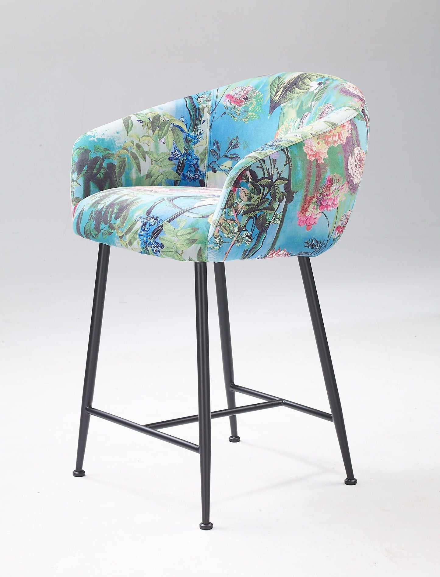 Modrest Roxann - Modern Counter Stool in Funky Velvet