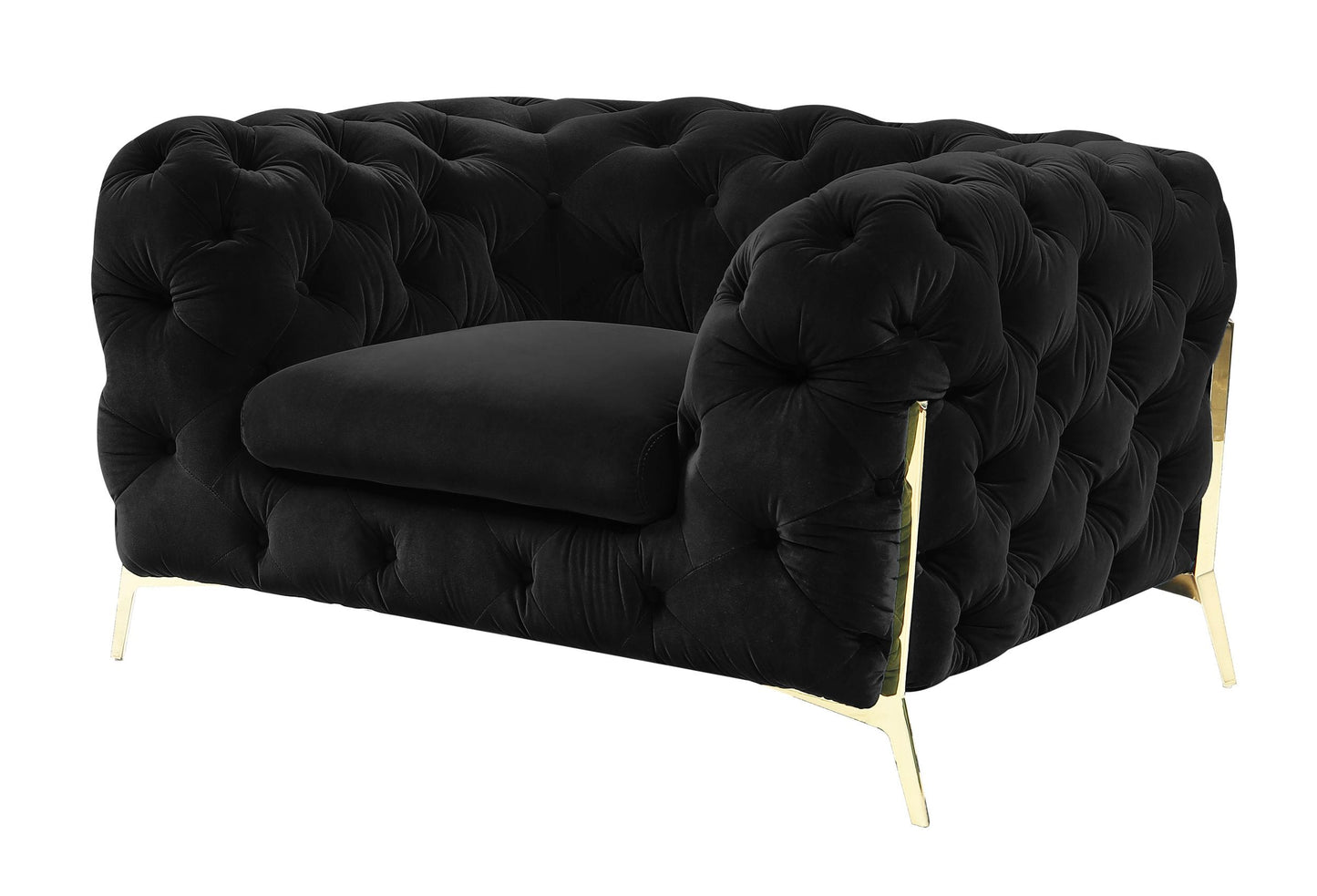 Divani Casa Sheila - Transitional Black Fabric Chair