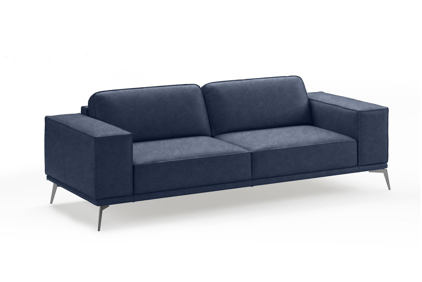 Coronelli Collezioni Soho - Italian Maya Blue Leather Sofa