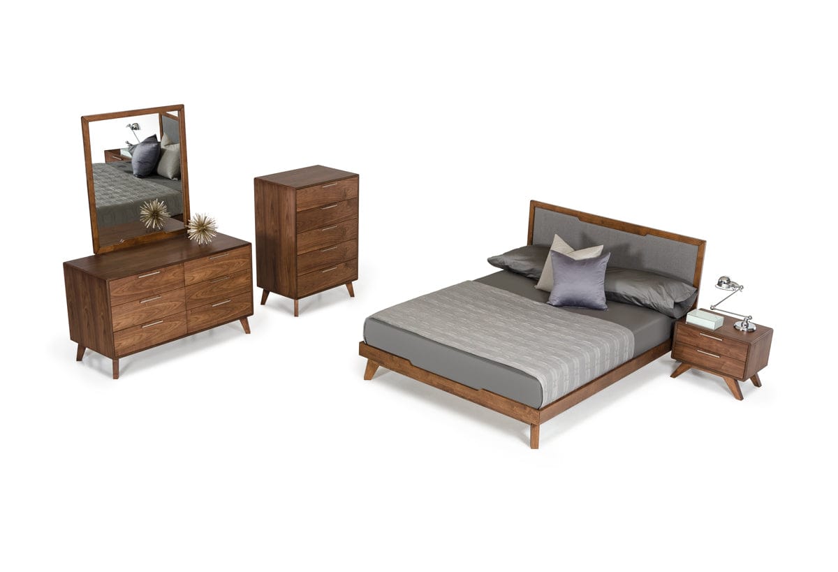 Nova Domus Soria Mid-Century Grey & Walnut Bed