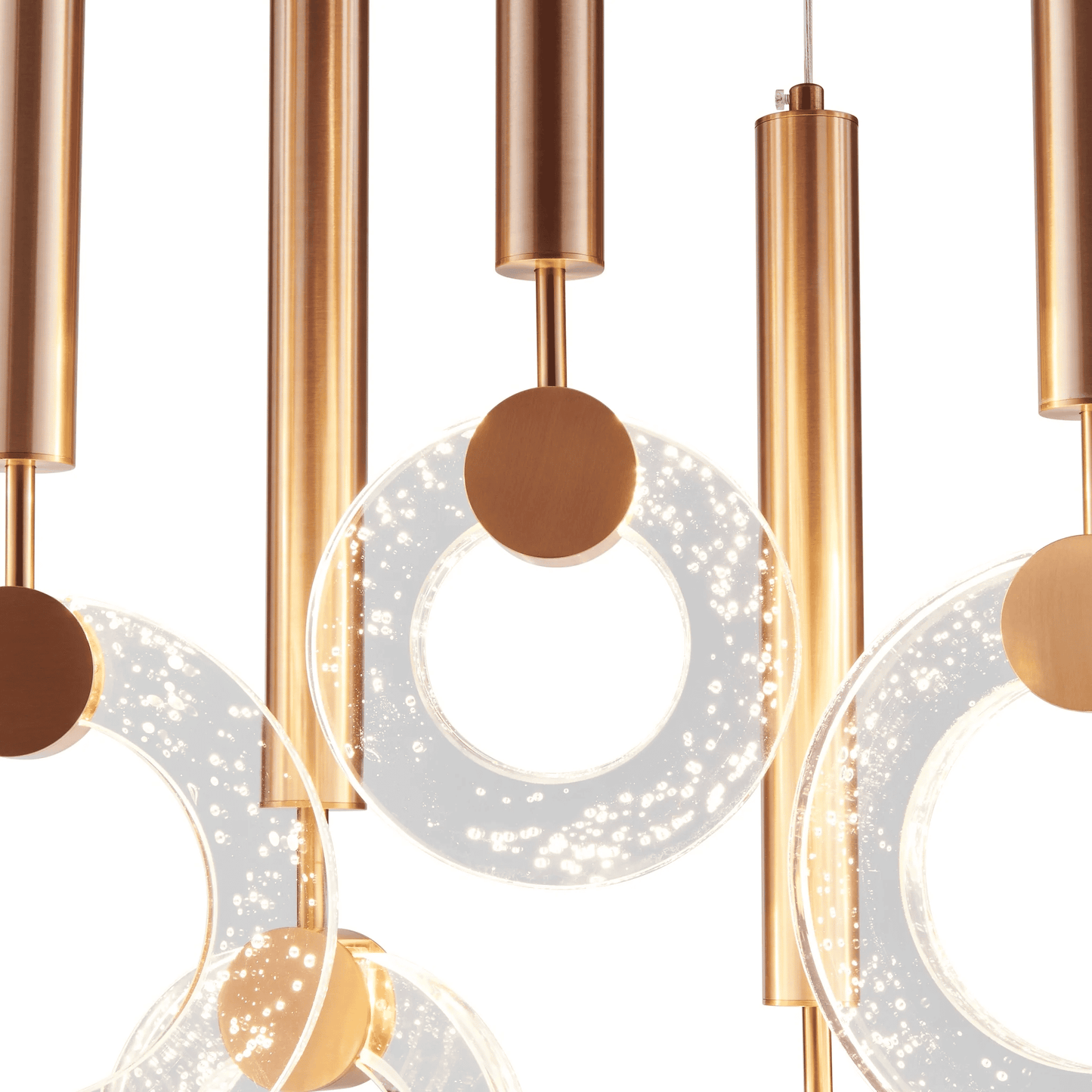 GLITTER RINGS 10 HEADS CHANDELIER // BRONZE