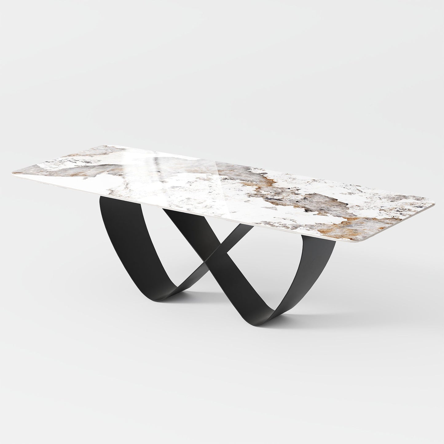 94.5" Modern Dining Table Set with 8 chairs